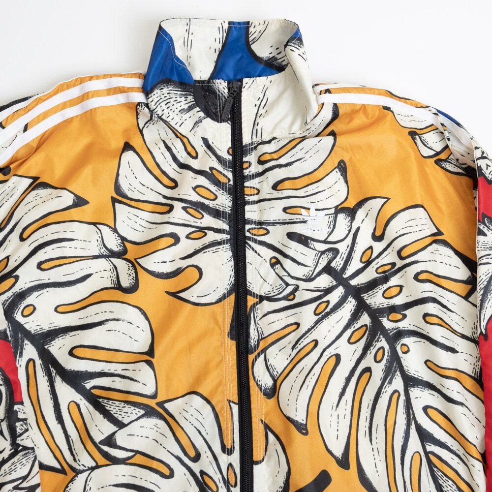 Adidas x Farm Rio Windbreaker Jacket Tropical Print Monstera Pineapple - Picture 6 of 16